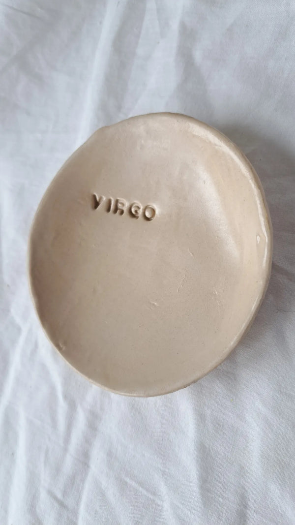 Virgo zodiac sign bowl - half matt