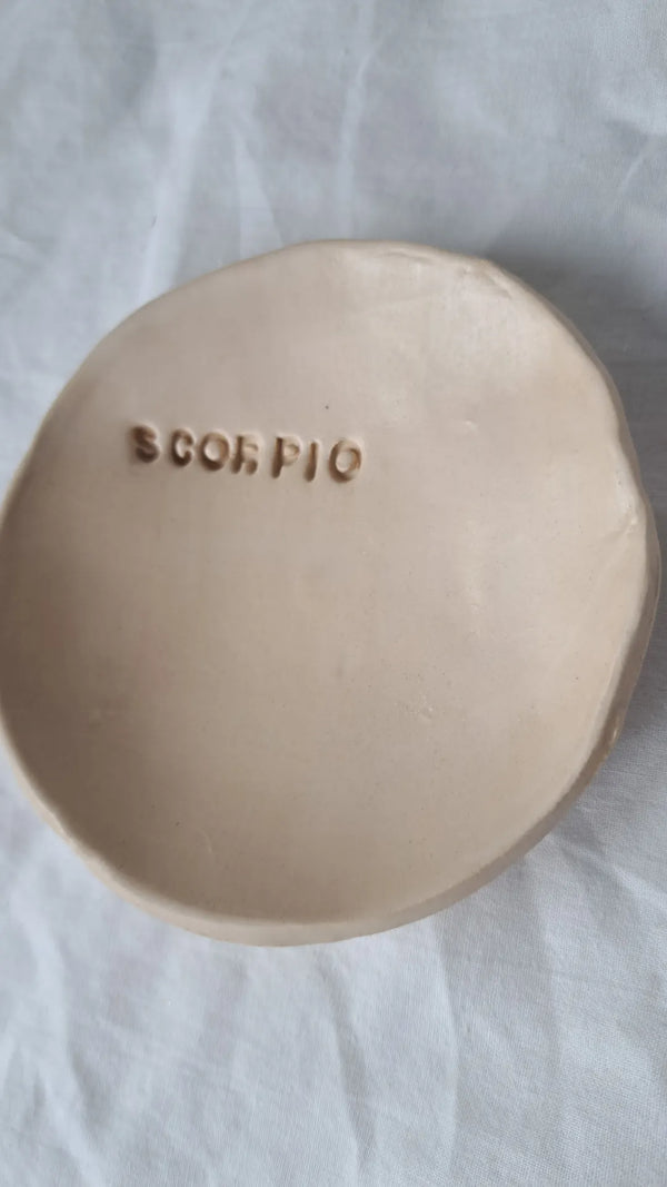Scorpio zodiac sign bowl - half matt