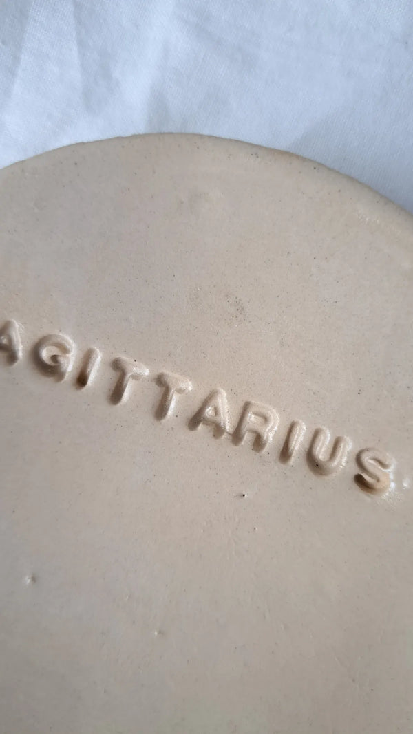 Sagittarius zodiac sign bowl - half matt
