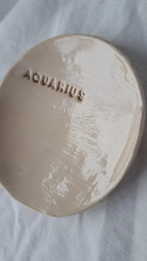 Aquarius zodiac sign bowl - glossy